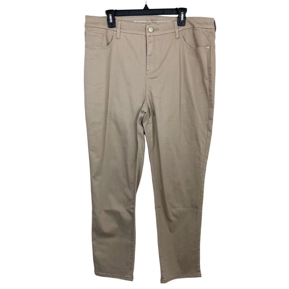 Chico's NEW So Slimming Girlfriend Ankle Jeans Vintage Taupe - Size 3, US 16